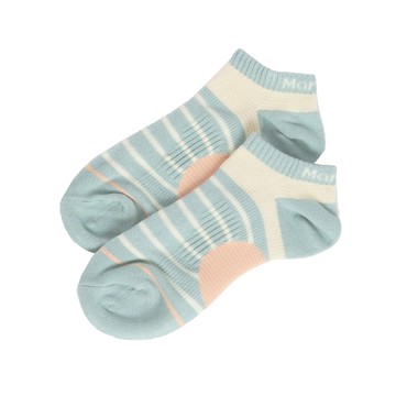 FootSpa輕護足弓透氣運動船襪-條紋 - M綠白