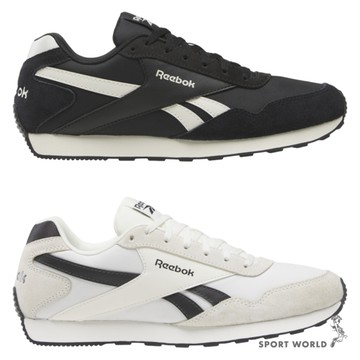 Reebok 休閒鞋 女鞋 麂皮 拼接 GLIDE LOW 黑/白【運動世界】100208667/100208666