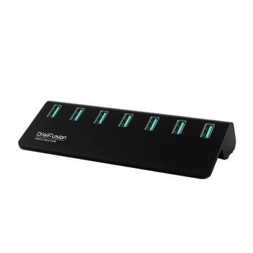 伽利略 USB3.2 Gen2 7埠 Hub鋁合金-黑