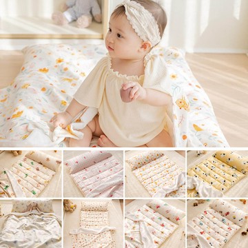 韓國 Formongde - 高級純棉雙面用5cm厚墊睡袋-花叢玩耍花豹