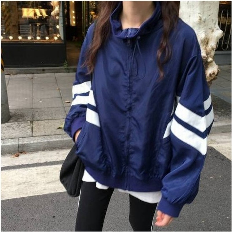 ブルゾン ジャケット ウインドブレーカー レディース 春 コーデ 40代 カジュアル 春新作 アウター 長袖 大きいサイズ ゆったり サイドライン ナイロン スポーツ 通販 Lineポイント最大0 5 Get Lineショッピング