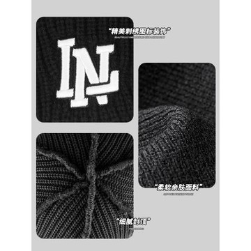 李寧帽子女針織帽男新款秋冬季休閑跑步戶外防風保暖加厚毛線帽