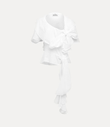 Vivienne Westwood Lola Ruffle Top Organic Cotton White 40 Women