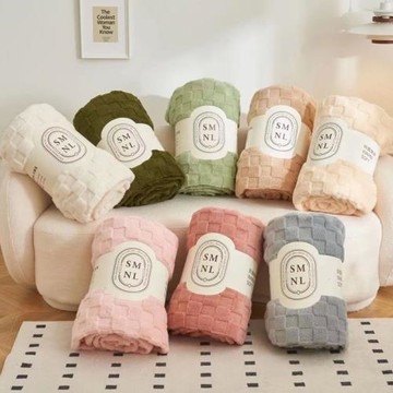 新款塔芙絨華夫絨毛毯批發多功能法萊牛奶絨單雙人保暖蓋毯蓬松