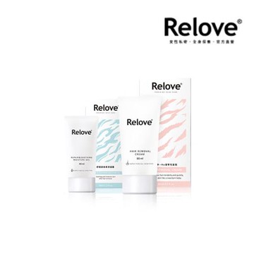 Relove 零毛髮霜美肌組(Ku溜零毛髮霜 -80ml+舒緩高效保濕凝露-40ml)