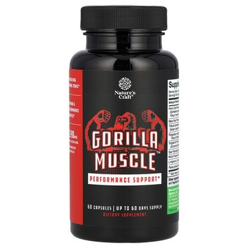 Nature's Craft, Gorilla Muscle™，表現支援，60 粒膠囊