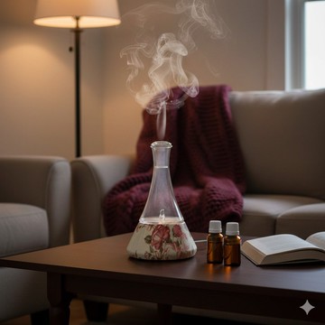 【贈精油】古典玫瑰-透陶瓷擴香儀 |無水擴香|紓壓.放鬆|情人節禮