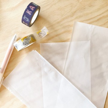 手帳用白色離型紙 30張 - 10.5 x 21.5cm