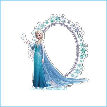 asdfkitty可愛家☆冰雪奇緣 愛紗 相框貼紙-日本製