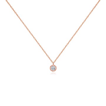 MIESTILO 光芒之愛｜單鑽項鍊 ROSE GOLD