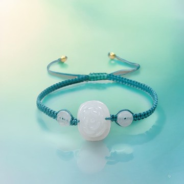 【似玉如花】冰種翡翠花花編織手鍊 | 天然緬甸玉A貨翡翠 | 送禮