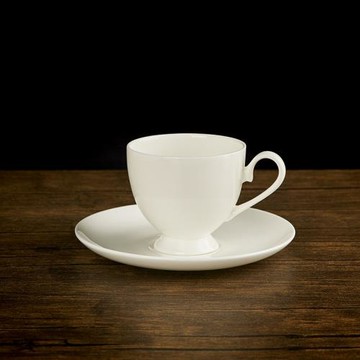 唐山骨質瓷咖啡杯碟蒂斯2號下午茶純白經典陶瓷休閑濃縮咖啡杯
