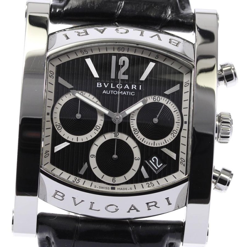 ☆美品【BVLGARI】ブルガリ アショーマ クロノグラフ AA48SCH 自動巻き 