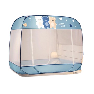 蚊帳家用2022新款加厚加密蒙古包兒童加粗防摔免安裝款新型單人床