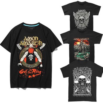 復古重金屬搖滾樂隊T恤男女純棉短袖AMON AMARTH維京戰神樂隊