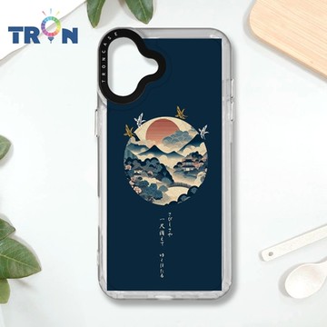 TRON IPHONE 16 PLUS 圓形復古山水畫系列 MAGSAFE 磁吸 防摔 太空殼 透白 手機殼
