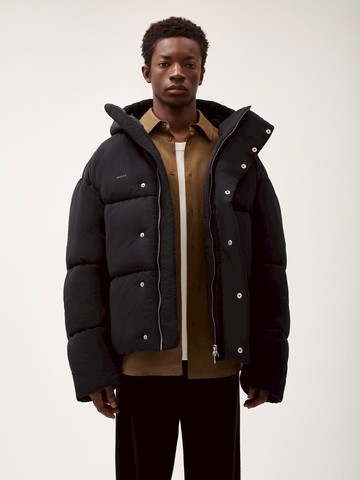 PANGAIA - Men's Flower-Warmth Recycled Nylon Puffer - black - S S