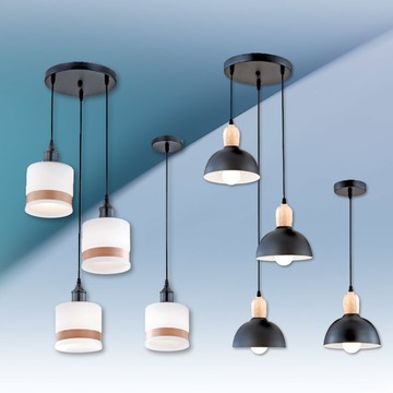 玻璃加工木紋皮吊燈 01-25154、25155、25156、25157