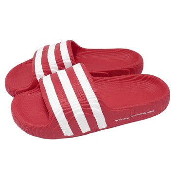 adidas 愛迪達 男女款 ADILETTE 22 拖鞋 IG9259  紅色 + 白色  22.5cm