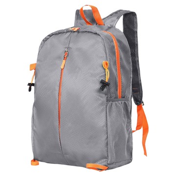 EZlife 輕量可折疊防潑水登山雙肩包  灰色  29 x 12 x 42cm