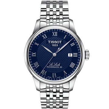 TISSOT 天梭  Le Locle 80小時動力儲存機械錶-藍/39mm T0064071104300