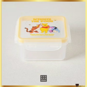 迪士尼小熊維尼方形按扣食品容器 310 毫升 | 緊湊型存儲