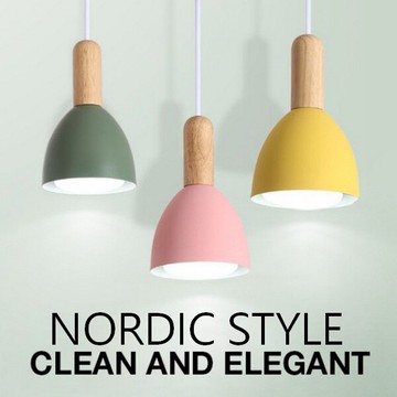 【威森家居】北歐 實木頭杯罩吊燈 現貨實木鐵藝工業風現代簡約復古吸頂燈壁燈大廳客廳臥室燈具設計師檯燈立燈 L180537