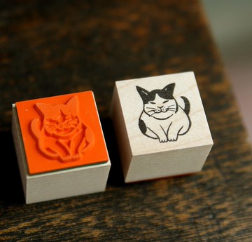 印章 貓咪來迎接