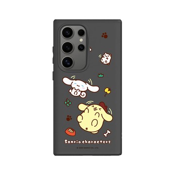 Galaxy S24 Ultra SolidSuit 黑 - 三麗鷗-布丁狗＆大耳狗綜合圖 Mix Characters - 開心打滾