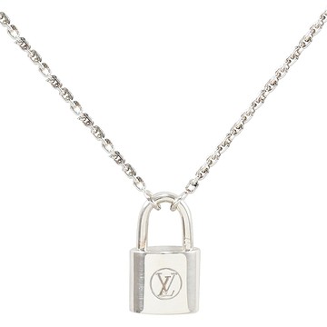 Louis Vuitton LV Q93559 Silver Lockit 限量經典LOGO鎖頭純銀吊墜.銀 現貨