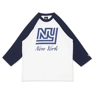 NEW ERA 男女 長袖上衣 NFL CANVAS WASH 紐約巨人 白/海軍藍 NE13957290