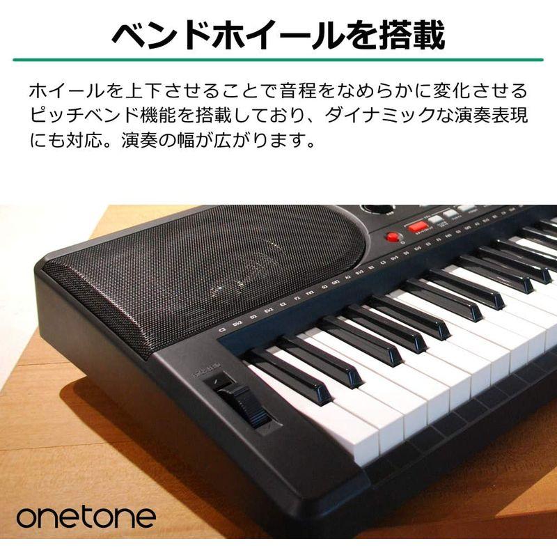 ONETONE ワントーン 電子キーボード 61鍵盤 初心者セット ピッチベンド搭載 日本語表記 OTK-61S (譜面立て 電源アダプター