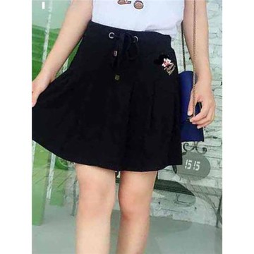 大嘴小熊猴短裙女夏a字蓬蓬裙學生大碼半身裙休閑運動百褶網球裙