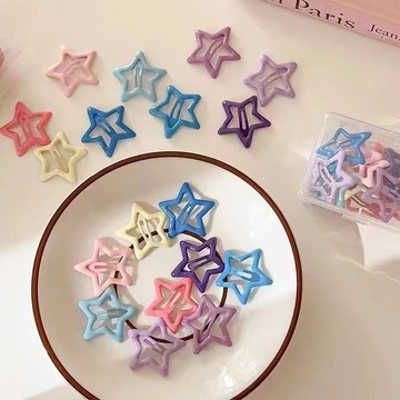 【FROCK】星星髮夾 星星對夾 側邊夾 小抓夾 劉海夾 髮卡 頭飾髮夾 五角星bb夾 星星邊夾 碎髮夾 髮飾夾 配飾