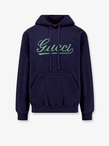 Cotton sweatshirt with gucci embroidery on the front - GUCCI - gender_Man