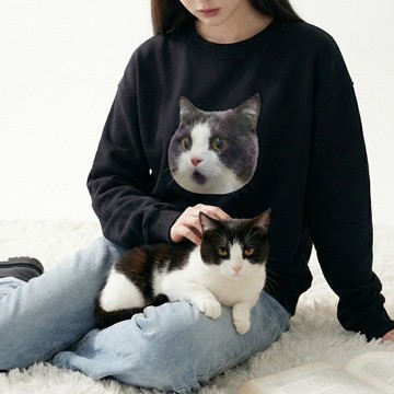 MIT 心靈新起點落肩大學T 寬鬆長袖上衣 歐美街頭 花卉設計保暖 男生情侶裝 顯瘦長T 復古文青