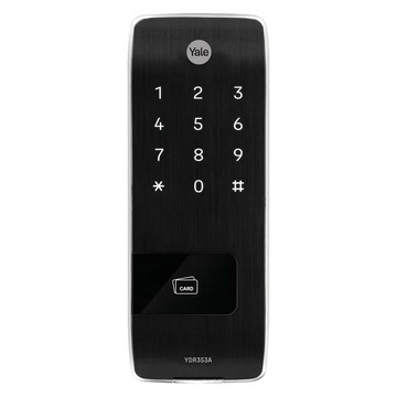 Yale 耶魯 卡片密碼二合一電子輔助鎖 黑色  客戶直接安裝  YDR353A