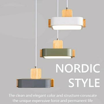 【威森家居】北歐 實木頭方罩吊燈 新品現貨登場☆北歐吸頂燈美式壁燈工業風檯燈歐式立燈☆暢銷特價優惠 L180621