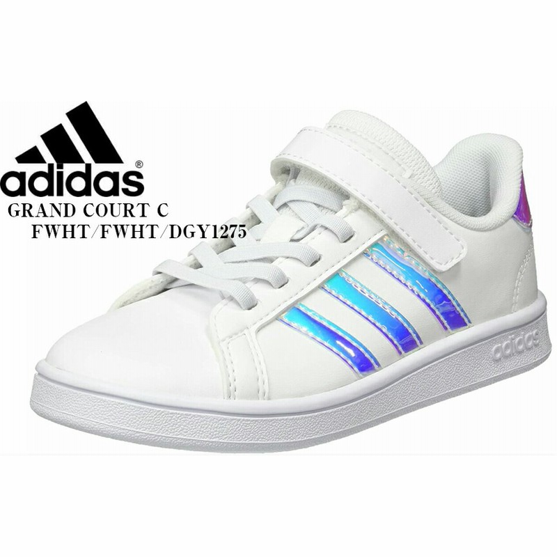 アディダス Adidas Grandcourt C 子供用 グランドコート Grand Court Shoes マジックコートスニーカー 着脱しやすいストラップの開閉部と伸縮性のあるシューレース キッズ ジュニア Fwht Cblk Fwht0109 17 0cm 通販 Lineポイント最大5 0 Get Lineショッピング