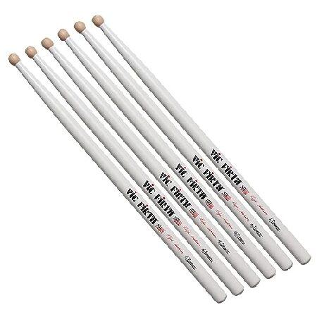 3-Pairs Vic Firth Corpsmaster Signature Ralph Hardimon Marching Snare Drum Sticks (SRH)