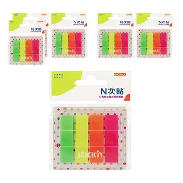 N次貼 透明標籤 抽取式  6包  45 x 12mm  480張