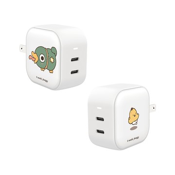 【TOYSELECT】嗚比的朋友綠豆警長GaN 45W Type-C雙孔充電頭