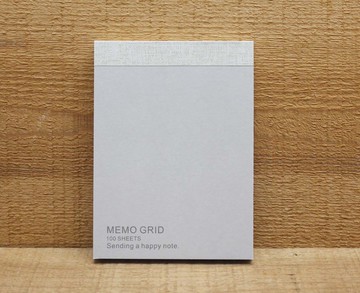 【便條紙】 素色方格便條本(淺咖啡色)31224