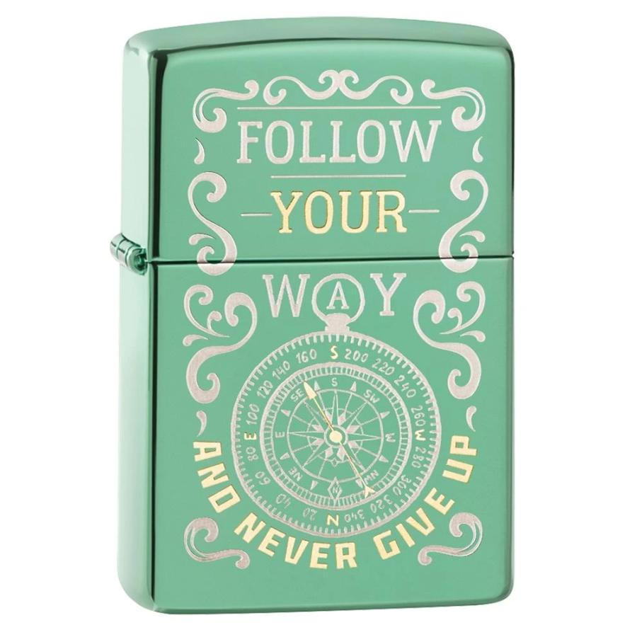 ZIPPO 同梱可能 ジッポー オイルライター USAデザイン Follow Your Way