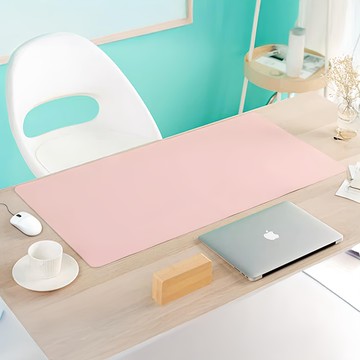 QIDINA 專業質感雙面皮革超大滑鼠墊/餐墊 A  1個  粉色