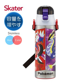 日本 SKATER - (直飲)不鏽鋼580ml保溫水壺-寶可夢朱紫-580ml