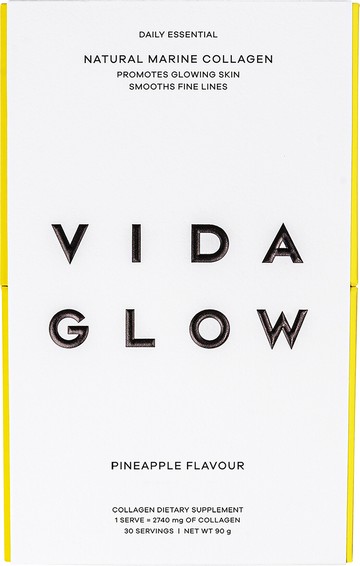 Vida Glow Daily Essential Natural Marine Collagen Sachets 30 x 3g Pineapple