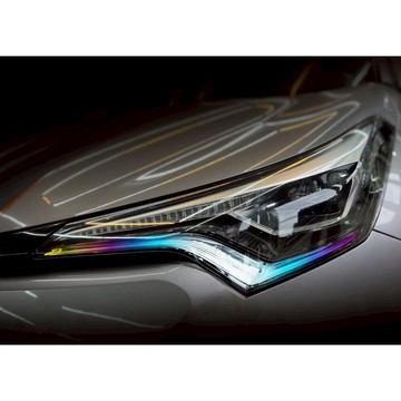 TOYOTA_ CHR_2016~2020前_有色透明車燈眉_DIY燈眉貼_小馬汽車工坊