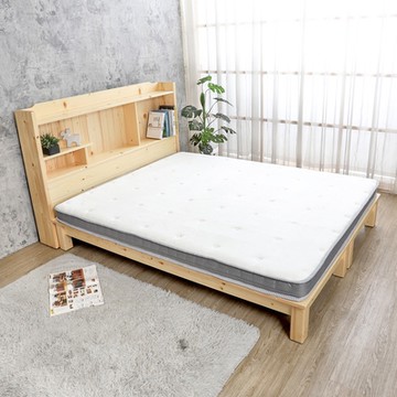 柏蒂家居-舒眠釋壓3D涼感透氣硬式獨立筒彈簧薄型床墊-5尺雙人