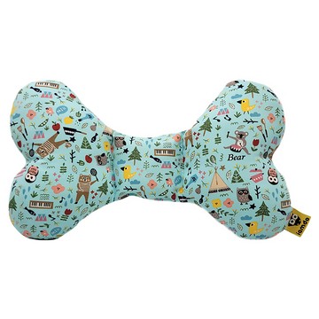 PUKU 藍色企鵝 LoDo樂豆枕 一枕兩用印圖雙面嬰兒枕 立體顆粒刺激寶寶腦部 適用於推車汽車椅  35 x 20 x 7cm  音樂家 象牙白色